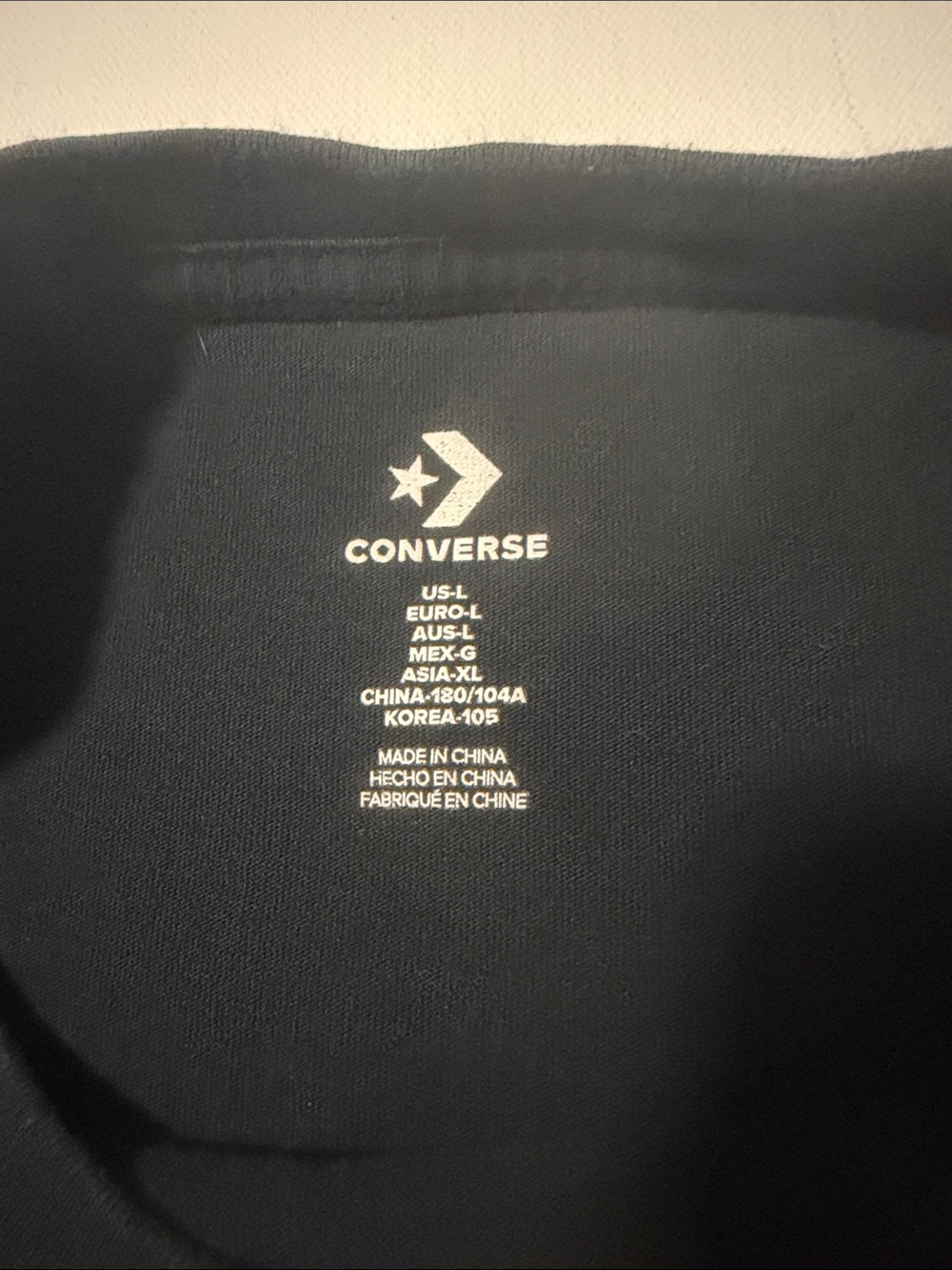 Converse Men Black Tee with Colorful All Star Graphic - L - Picture 7 of 7